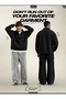 Uunisex Oversize Relaxed Fit Cotton Fleece Inside Half Zipper Black Stand Collar Sweatshirtt - 3
