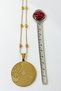 Gold Color 3.5 cm Line Engraved Ayetel Kürsi & Felak, Nas, İhlas 316L Stainless Steel 60 cm Dorica Chain Necklace - 2