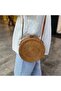 Round Rattan Bag Crossbody Bohemian Daily Shoulder Bag Natural