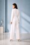 Single Button + Zipper Closure, Non-Visible Lightweight Quality, Durable Easy-Iron White Fabric Trousers - 3