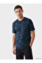 Nevavm Men's T-Shirt with Oval Collar Pattern