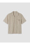 Xside Beige Relax Fit Embroidered Men's Shirt - 5