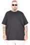 Mode XL Large Size T-Shirt Bıs There Is No Right 26120 Black