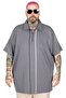 Mode XL Large Size T-Shirt Polo with Zipper 26580 Fume