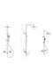Milano Plus Ciro Rain Shower Column Set – Luxury Rainfall Shower Head with Adjustable Height, Wall-Mounted Mixer, Handheld Shower, Modern Design for Bathrooms - Brushed Nickel - 2