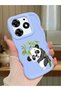 Tecno Spark 10 Pro Compatible Case Camera Protector Blue Silicone Couple Phone Case Panda Pattern