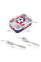 Steel Core 3 Compartment Lunch Box w/ Stainless Steel Cutlery Set – Champion Navy - 8