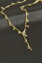 Crystal Stone Y Necklace - Yellow