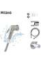 Deluxe Shattaf With Angle Valve, PVC Shattaf1 for Toilets, Bathroom, Lavatory Chrome