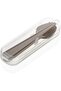 Ocy Shop Plastic Fork Spoon Knife Set with Carrying Box Camping Picnic School (Beige) 1115731