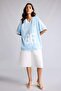 Oversize V-Neck Printed Short Sleeve T-Shirt I1688Ax26Au - 2