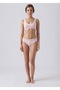 Women's 3-Piece Pink-Beige-Cherry Rotten Combed Cotton Fabric Bikini Panties Set - 2