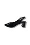 Desire 472(342)-26 Striped Glittery Satin Stone Square Heel Women's Shoes (7Pnt) - 3