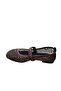 Women's Flat Non-Slip Sole Elastic Strapped Stoned Perforated Ballerinas - 3