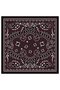 Ethnic Patterned Burgundy Twill Silk 90X90 Scarf