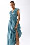 Drawstring-detail ramie dress - 2