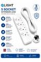 QLIGHT Power Extension Cable with Individual Switches, Surge Protection & Heavy Duty Copper Cable - 2