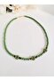Design Minimal Flower Green Necklace 43 cm - 3