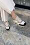 Leopard Detailed 100% Genuine Leather Sport Beige - 4