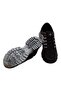 Unisex Flexible Comfortable Comfortable Fit Poly Sole Lace-Up Nubuck Black Shoes - 4