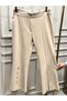 3957 Buttoned Spanish Flare Pants Beige