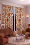 Modern Geometric Patterned Background Curtain 100 X 250 cm 1 Panel Decorative Digital Printed Premium Living Room Bedroom Window Curtain