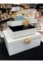 2-Piece White Color Glass Decorative Box - 5