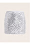 High Waist Sequined Mini Skirt with Shorts Lining Sequin Skirt