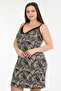 Cotton Oversized Combed Cotton Lycra Fabric Black - Yellow Tunic Nightgown