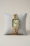 Chain Model Steel Bracelet Golden Yellow Women's Wristwatch - 3