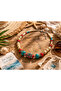 Sahari Nakoa Authentic Natural Stone Bead Necklace Colorful Handmade Design Necklace - 2