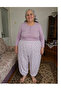 Battal Mesh Long and Short Double Layer Maternity Pajamas with Elastic Bottoms (Mixed Colors) - 5