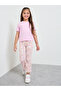 Girls Floral Print Ribbed Leggings - 2
