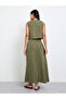 Olive Sleeveless Waistcoat and Skirt Co-Ord Set - 4