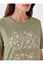 Lcw Grace Green Crew Neck Patterned Women's T-Shirt - 3