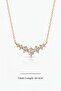 Zircon Stone Rowed Waterway Model V Necklace - 8