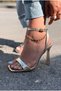 Velior Gold Shiny Leather Women's Heeled Sandals - 2