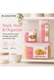 Airtight 3 PCS Plastic Food Storage Container Set, 3 PC with Locking Lids, 1.1L + 1.3L + 2.5L, Leakproof Lunch Box Containers - 5