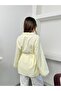 Women's Belted Oversize Long Shirt with Tassel Cuffs - 4