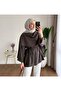 Cape Collar Blouse Brown - 2