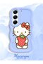 Tecno Camon 40 Compatible Case Camera Protector Blue Silicone Couple Phone Case Kitty Pattern - 2