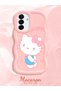 Samsung Galaxy A17 Compatible Case Camera Protector Pink Silicone Couple Phone Case Kitty Pattern - 2