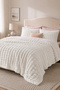 Fur Bubble Blanket Double Size Plush Rabbit Hair Soft 220X240 cm Cream Off-White - 5