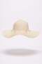 Women's Wide Straw Hat with Shell Detail - 2