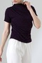 Women's Stoned Sandy Draped High Neck Blouse - 4