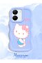 Vivo Y36 4g Compatible Case Camera Protector Blue Silicone Couple Phone Case Kitty Pattern - 2