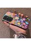 Samsung Galaxy S24 Plus Compatible Silicone Edge Hard Back Case Couple Phone Case with Floral Pattern - 2