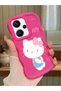 Redmi Note 13 Pro Plus 5g Compatible Case with Camera Protector Red Silicone Couple Phone Case Kitty Pattern