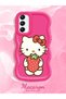 Samsung Galaxy A24 Compatible Case with Camera Protector Red Silicone Couple Phone Case Kitty Pattern - 2