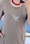Front Pocket Sequin Detail Washed Cotton Dress 6Y324 - 4